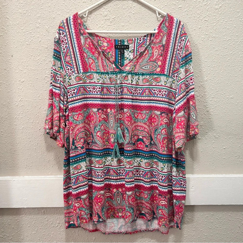 Tribal Colorful Printed Top XL
